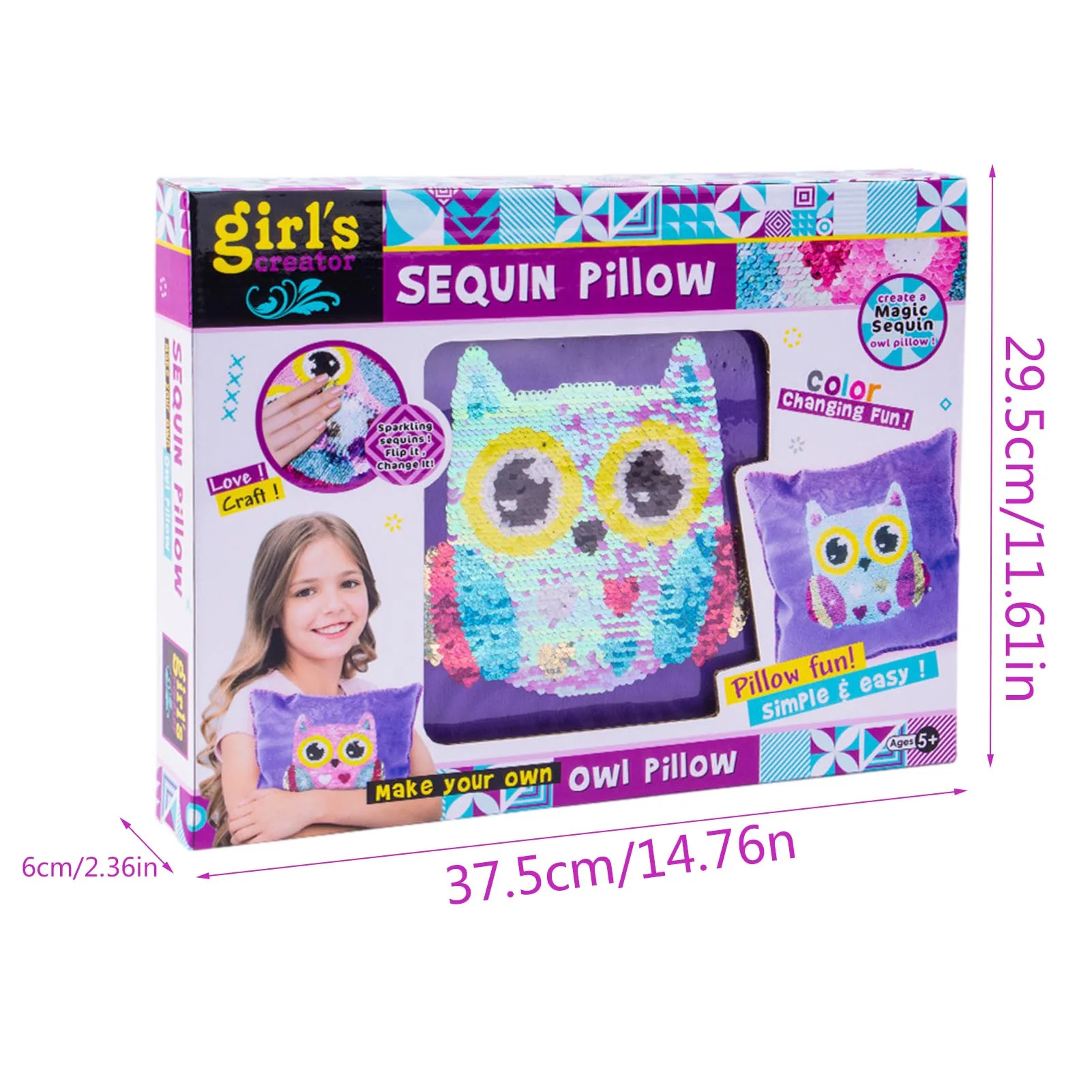 

Kids Hand-knitted Toys DIY Pillow Set Toys For Girls Gift Hand-woven Decorative Cushion Toys For Children Girls New Year Gifts