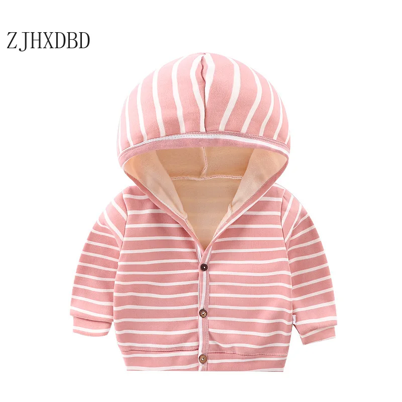

Warm Striped Black White Girl for 1-6 Yrs Boys Fleece Jackets Fashion Printed Coats Fall Winter Outerwear Spring Zipper Clothing