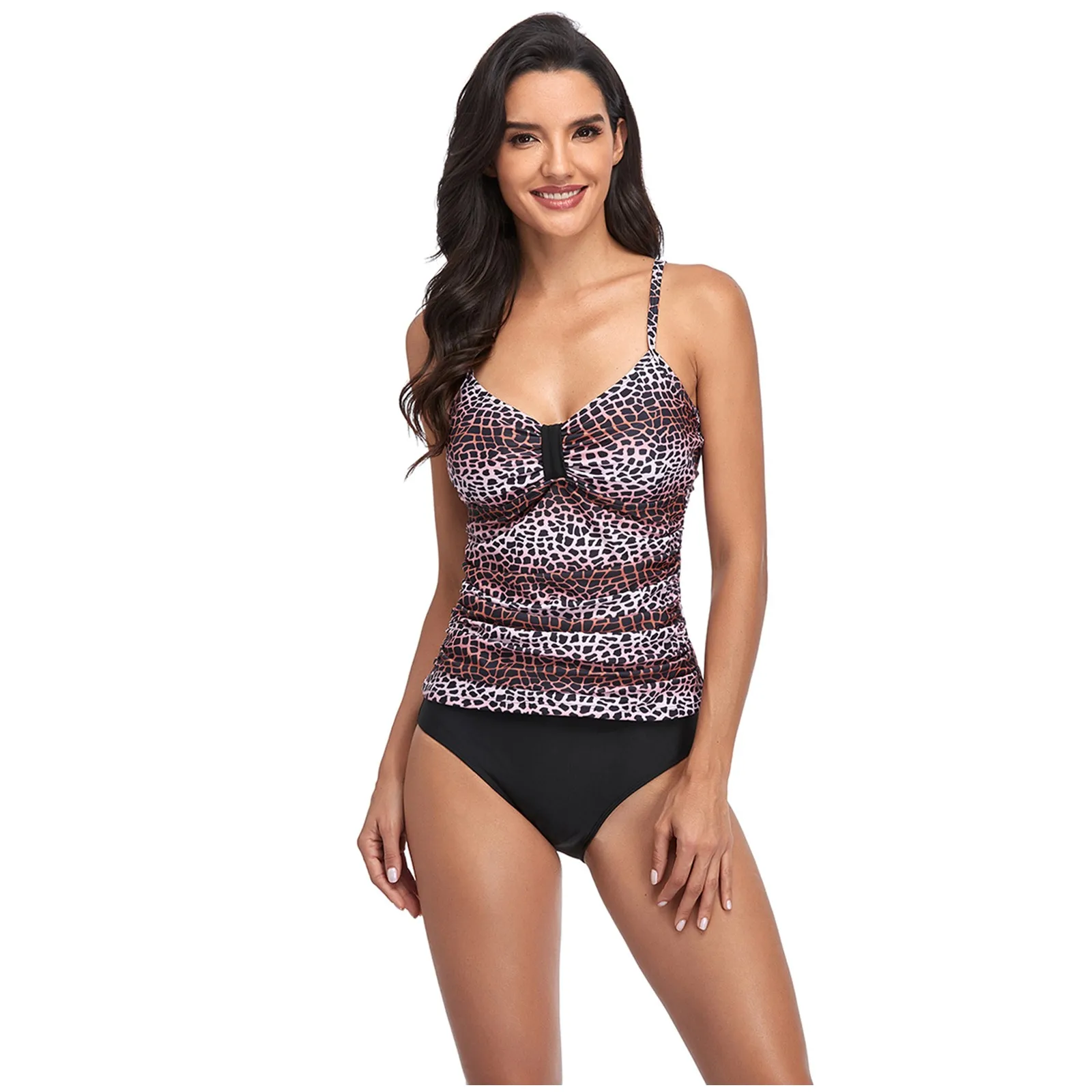 

Swimwear Women‘s Print Two Piece Swimsuits Halter Top + Shorts Bikini set Swimwear Tankini Bathing swim suit Beachwear Biquini