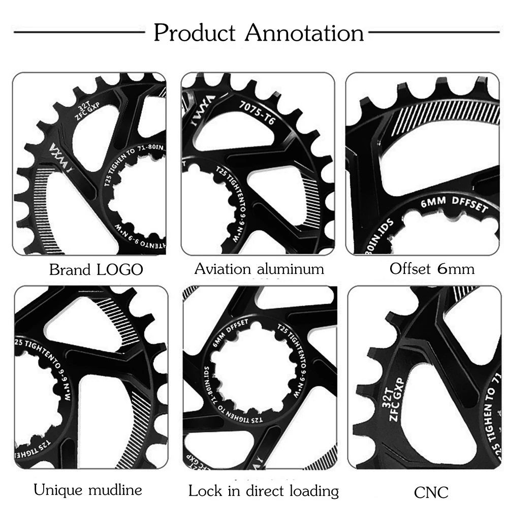 GXP велосипед коленчатый набор CNC 32T 34T 36T 38 узкий широкий цепной круг для Sram XX1 XO1 X1 GX