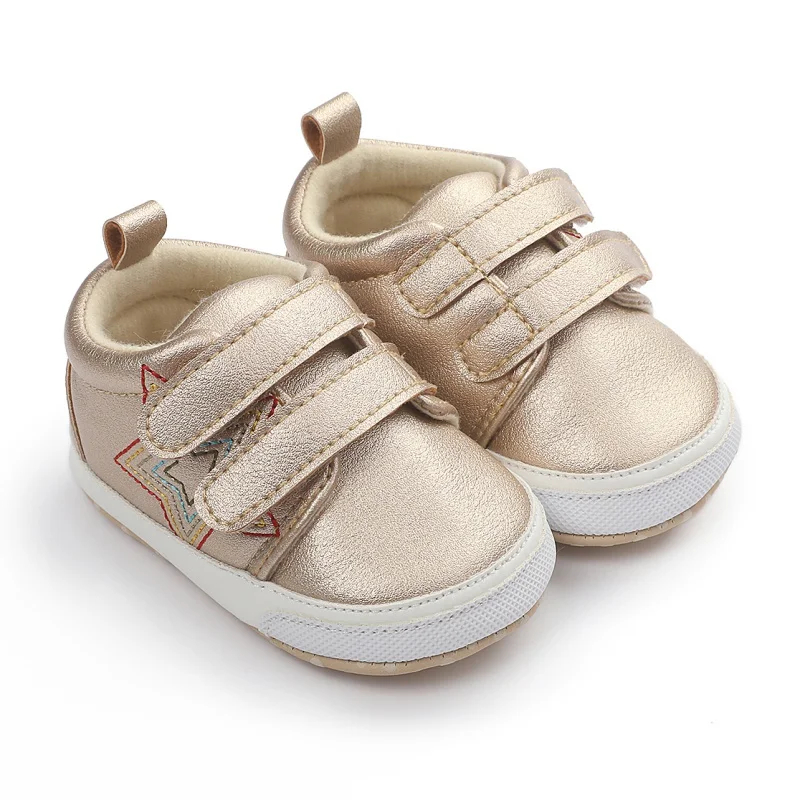 

0-18M Newborn Toddler Baby Girls Boys Non-slip Shoes Fashion Infant Kids PU Leather Soft Casual Sneaker Footwear First Walking