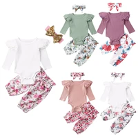 pudcoco usps fast shipping 0 24m newborn infant baby girls tops romper floral pants outfits set clothes