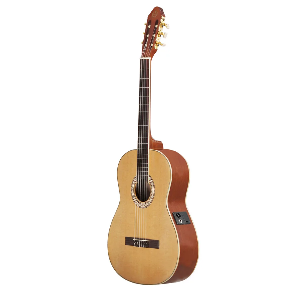 Классическая гитара 39 дюймов 6 струн из ели с эквалайзером для начинающих и детей