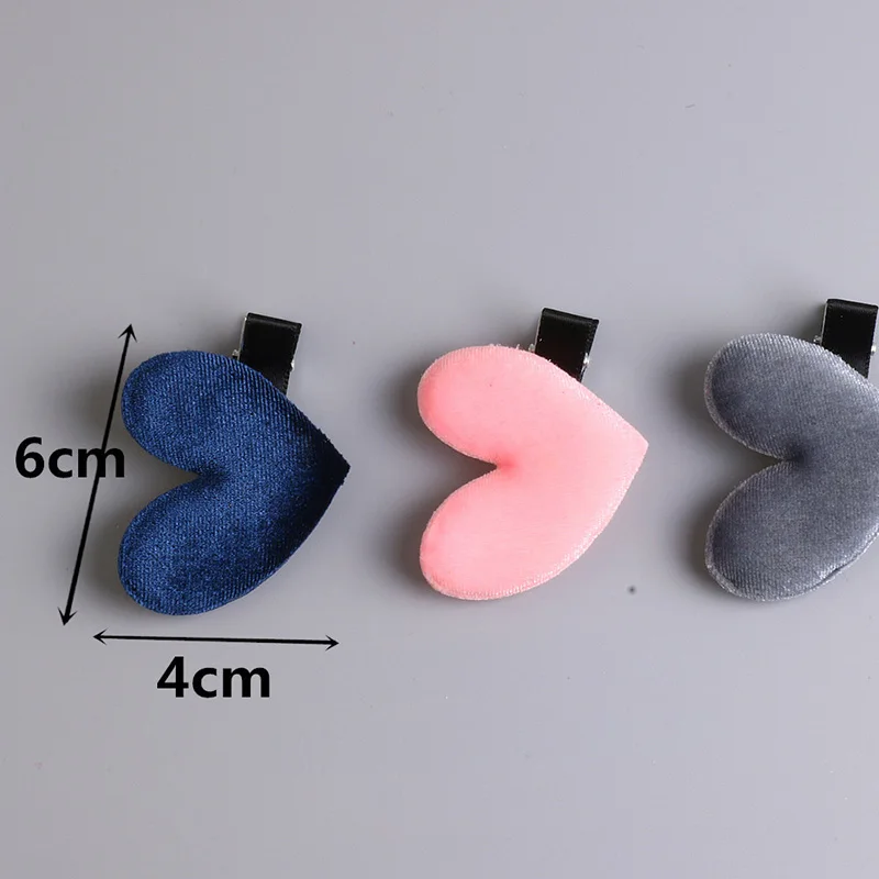 1 шт. бархатные заколки для волос с сердечками маленьких девочек милые корейские