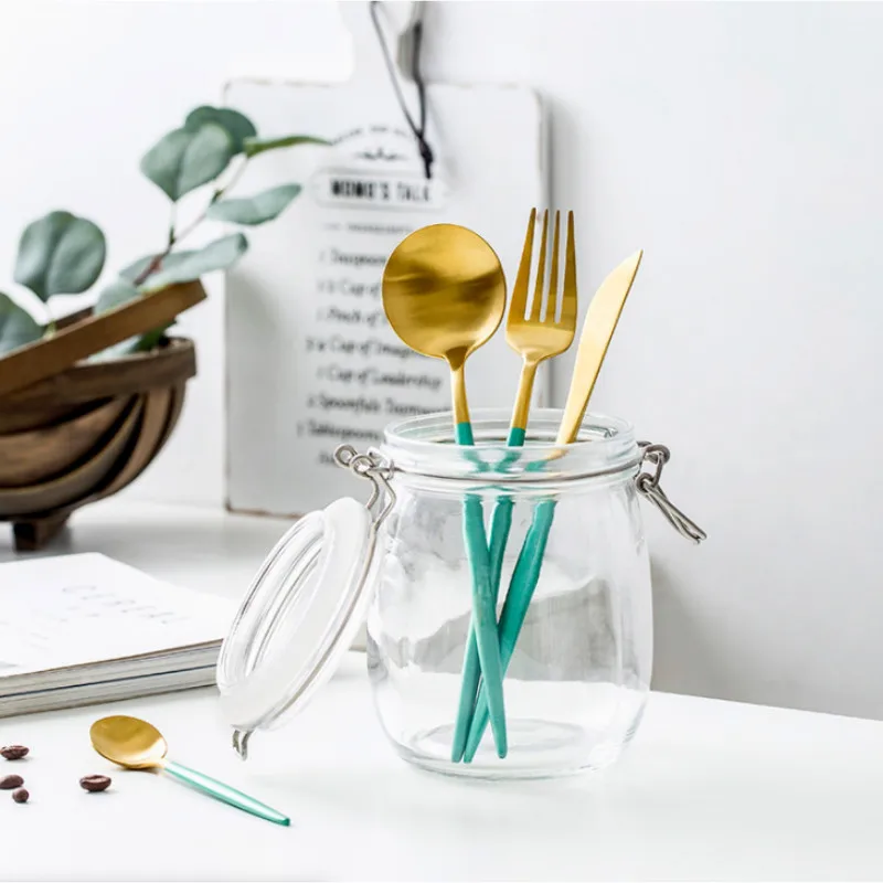 

Black Gold Cutlery Set Kitchen Mirror Tableware Set 304 Stainless Steel Dinnerware Set Knife Fork Spoon Dinner Set