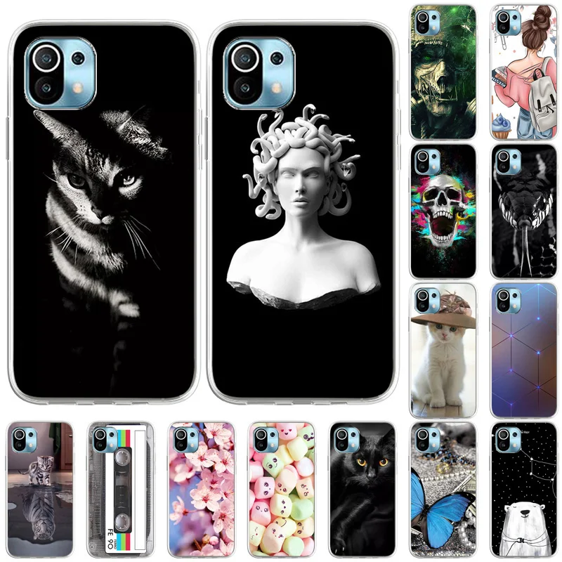 

For Xiaomi Mi 11 Lite Case Soft Transparent TPU Silicon Phone Cover For Xiaomi Mi11 Lite Bumper Coque Back Covers Mi 11Lite Case