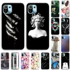 Чехол для Xiaomi Mi 11 Lite, мягкий прозрачный силиконовый чехол из ТПУ для телефона Xiaomi Mi11 Lite, бампер, оболочка, задние крышки, чехол для Mi 11 Lite