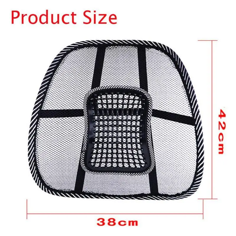 

Massage Ventilation Mesh Lumbar Lower Back Braces Support Car Seat Cushion Pad