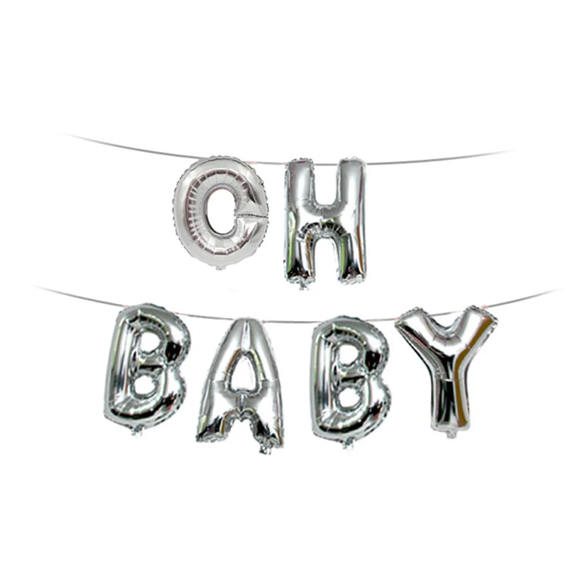 Розовый голубой цвет с надписью Oh Baby Фольга шарики День подарков будущей матери