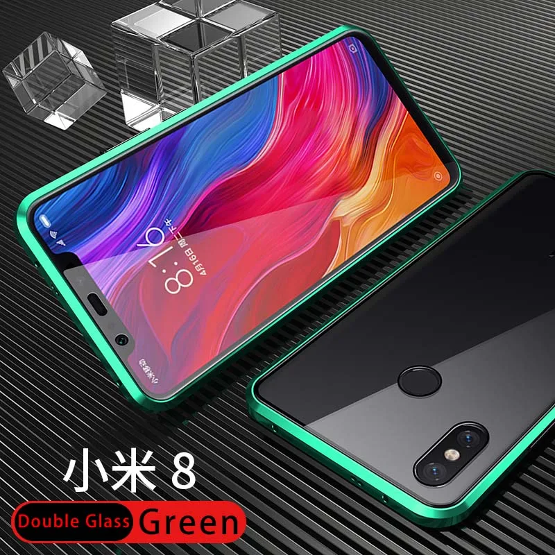 Магнитный металлический флип-чехол для Redmi K20 Pro 360 полное покрытие стеклянный