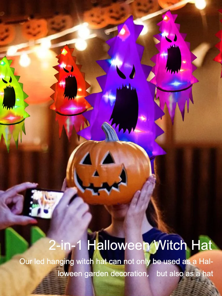 6 светящихся шапок со светодиодными лампочками для Хэллоуина можно носить на