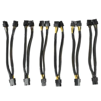 gpu vga pci e 8 pin female to dual 862 pin male pci express adapter braided sleeved splitter power cable 8 inch