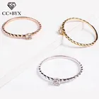 Женское кольцо из серебра 925 пробы, с фианитом