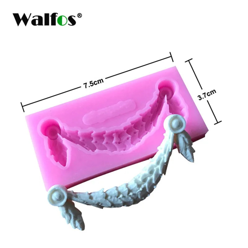 WALFOS DIY милые жемчужные струнные бусины силиконовые формы для украшения торта помадка форма для выпечки - Цвет: WALFOSnecklace shape
