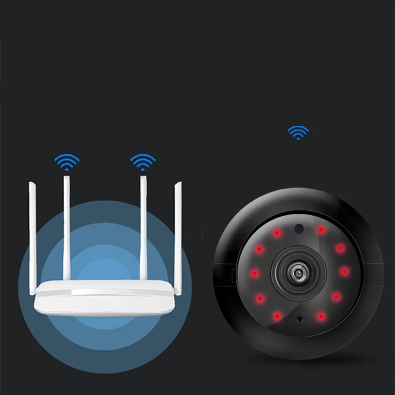 Беспроводная IP камера HYASIA с углом обзора 180 градусов Wi Fi Сетевая ИК мини