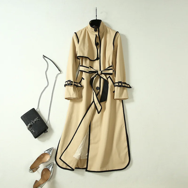 Женская Длинная Верхняя одежда весна 2020 новинка ветровка в европейском и