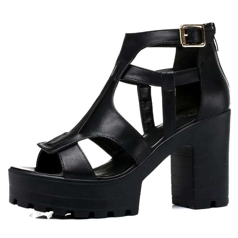 

Shoes Woman Retro Classic Women Sandals Platform Super High Heels Women Shoes Mature Office&Career Sandals For Woman 3-8015