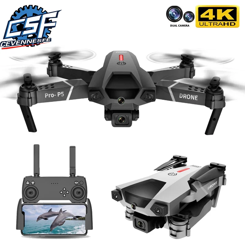 Квадрокоптер P5 с двойной камерой Радиоуправляемый для