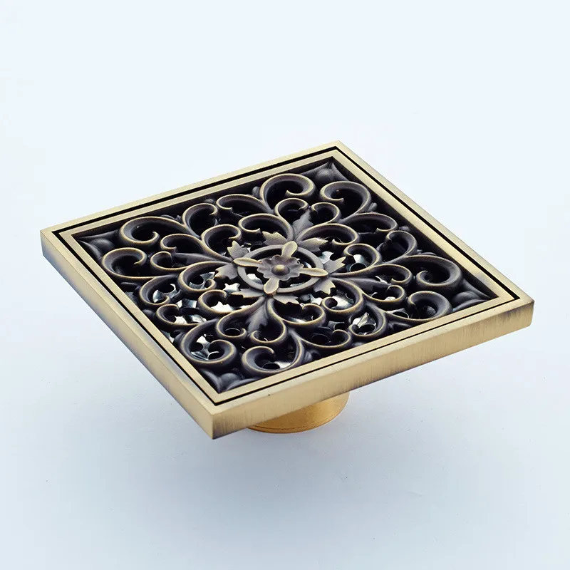 Дренаж для пола античный латунный душ слив дезодорант ванной комнаты евро