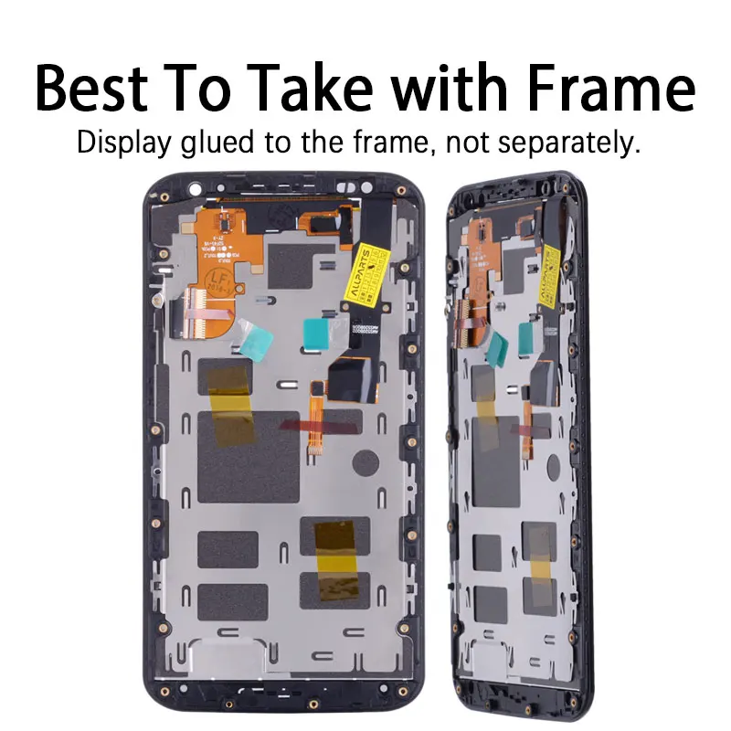 AMOLED Дисплей для Motorola Moto X2 LCD в сборе с тачскрином на рамке черный белый