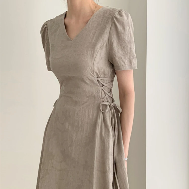 Colorfaith/Новинка 2019 года сезон весна лето женские платья до середины икры короткий