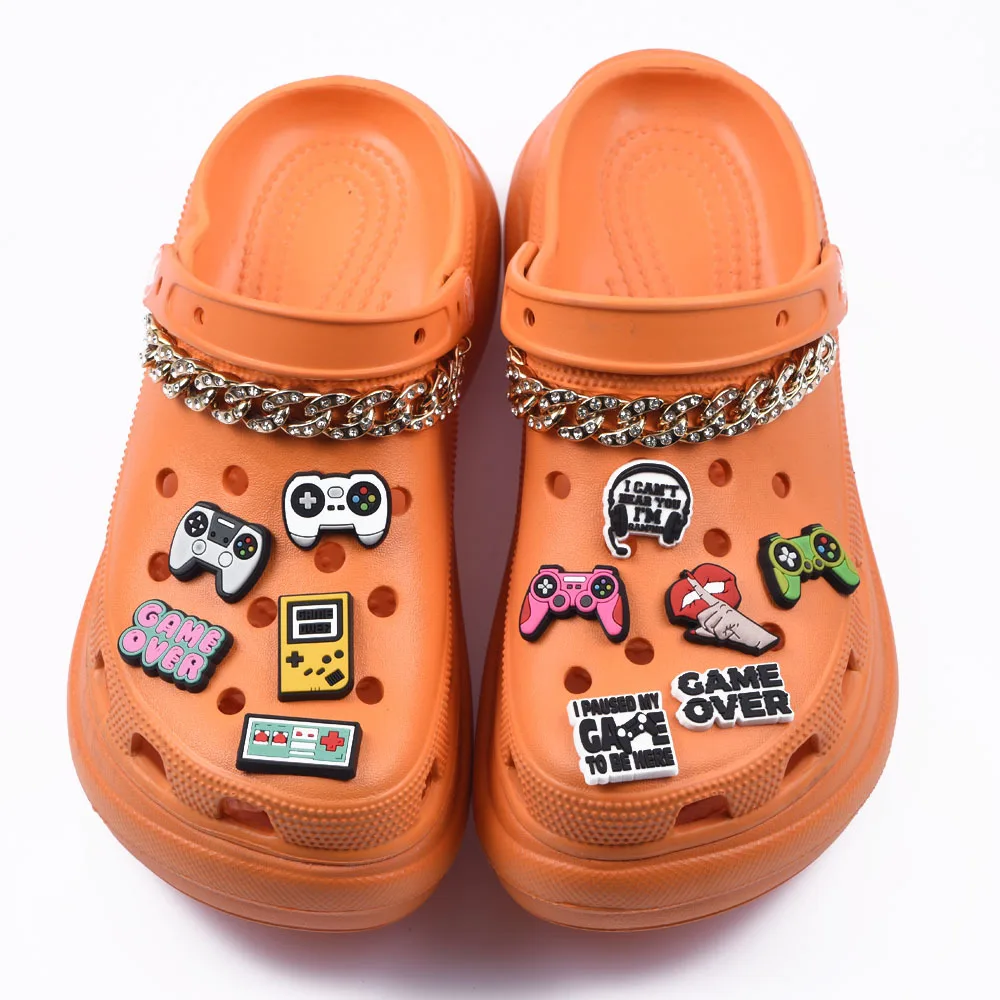 New Video Games And  Player Croc Charms Shoes Decorations For Old School Game Cassette Controller jibz Accessories 