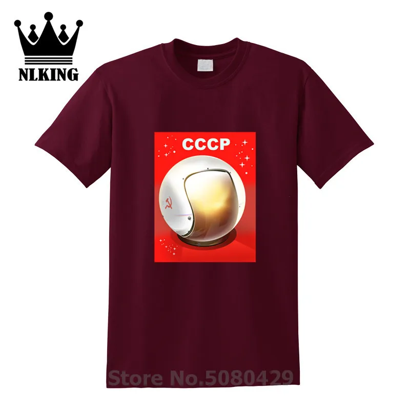 CCCP шлем космическое искусство путешествия плакат Лето укулеле 2019 футболка рукав