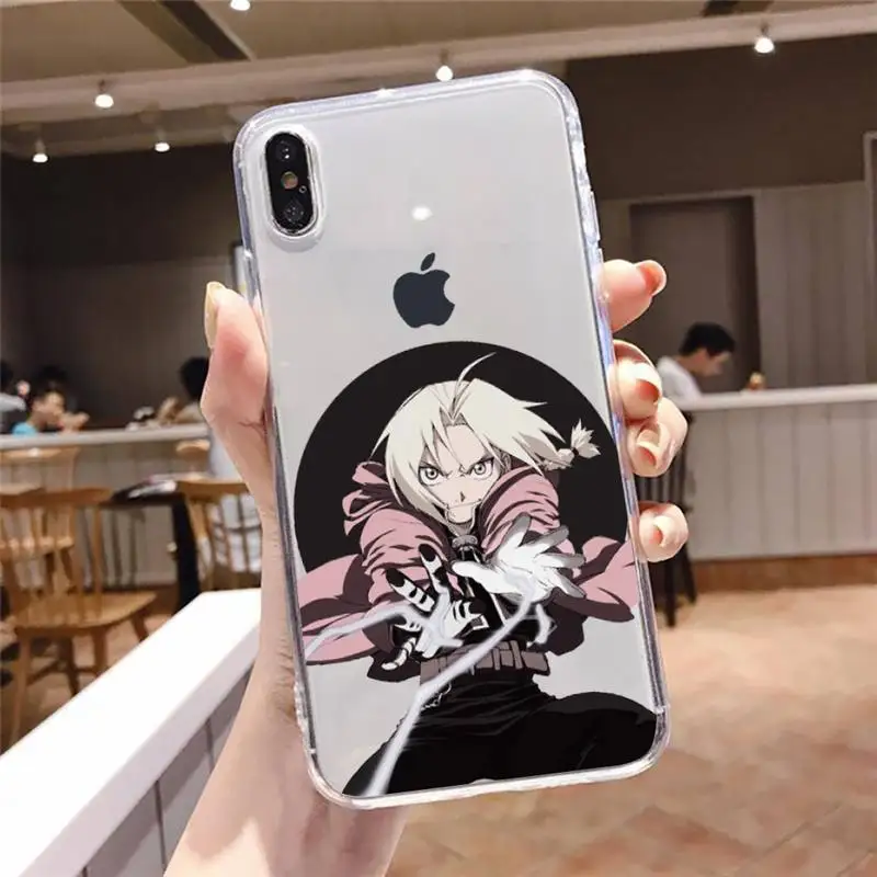 

Fullmetal Alchemist Brotherhood Phone Case For iphone 12 11 8 7 6s 6 5 5s 5c se plus mini x xs xr pro max Transparent soft