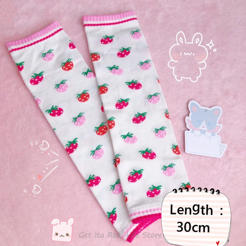 

Kawaii Arm Warmers Striped Dots Cute Glove Arm Cover Pink Long Wristband Harajuku Sweet Lolita Cosplay Accessories T411