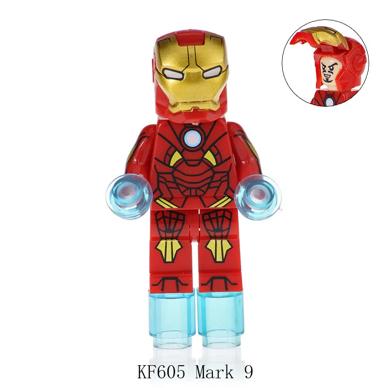 KF6051 одна распродажа строительные блоки супергерои Marvel Железный человек Марка 9