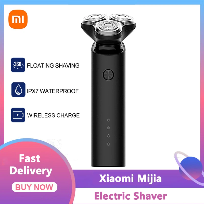 

Электробритва Xiaomi Mijia S1 Мужская моющаяся с 3 головками и двойным лезвием бритва мужская триммер для сухого и влажного бритья бороды электроб...