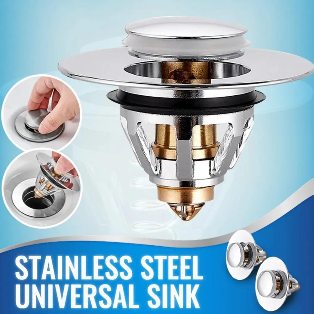 

Универсальный фильтр для раковины, металлический отскок, инструмент Push-типа, встроенный фильтр для раковины, фильтр для слива, Прямая поста...