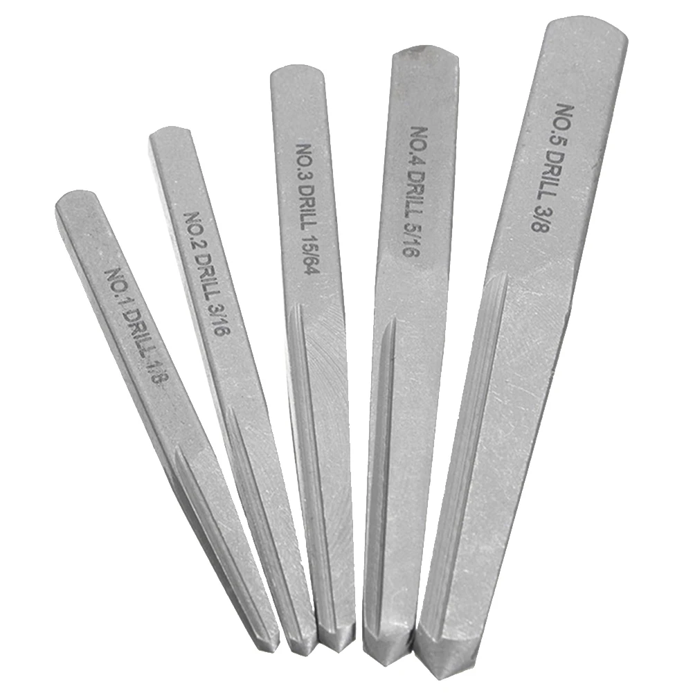 

5pcs Stripping Broken Bolt Guide Drill Bits Assorted Steel Carpenter Handymen Stud Screw Extractor Set Damaged Removal Tool