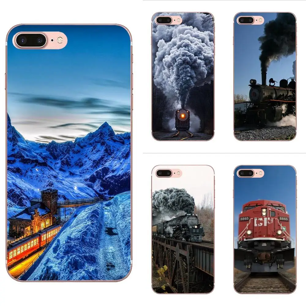 ТПУ популярный хит для Huawei Honor 4C 5A 5C 5X 6 6A 6X 7 7A 7C 7X 8 8C 8S 9 10 10i 20 20i Lite Pro Scenic Black Railway Train |