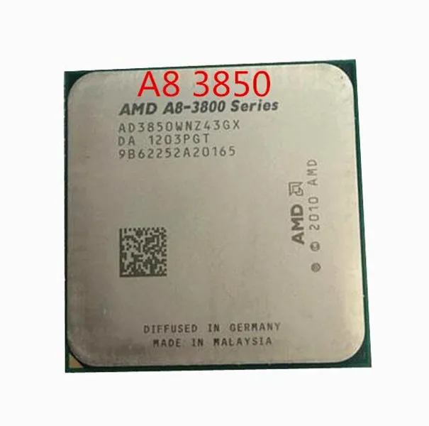 Бесплатная доставка процессор A8 3850 2 9 ГГц Quad core1MB 65 Вт FM1 APU 905 контактный