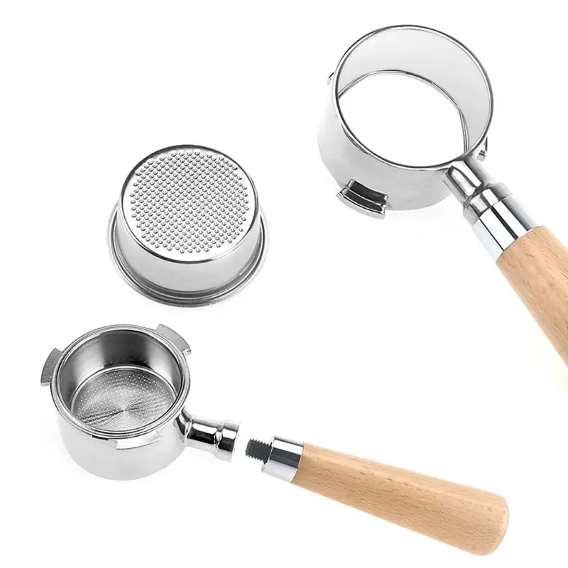 

Coffee Bottomless Portafilter 51mm For Delonghi EC680/EC685 Stainless Steel Replacement Handle Basket Espresso Machine