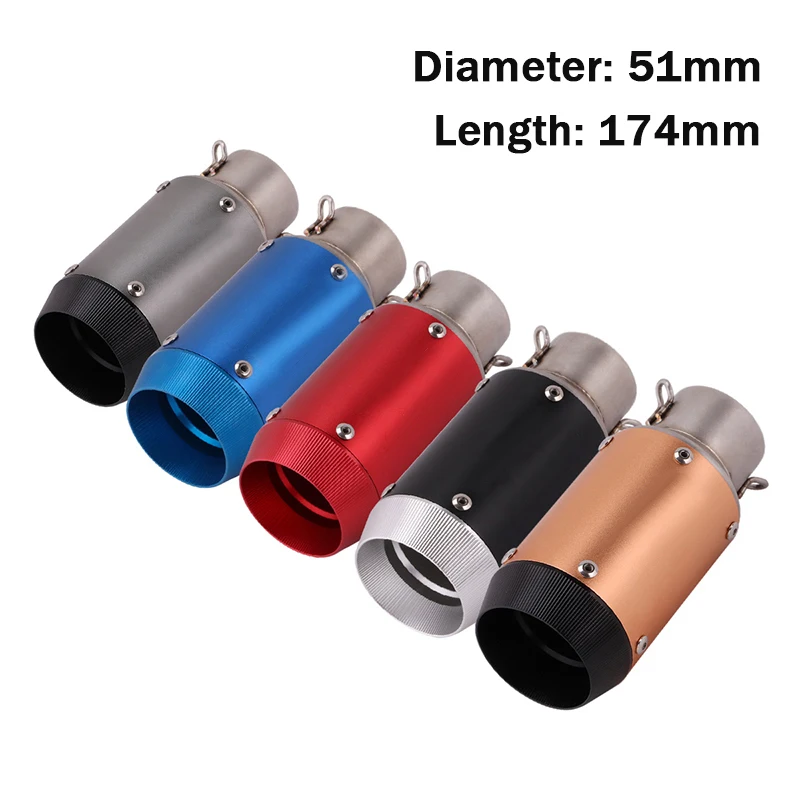 38 51 мм Универсальная короткая выхлопная труба из нержавеющей стали глушитель без