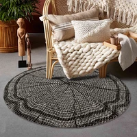 simple abstract annual ring round carpet floor mat coffee table cradle chair carpet sofa cushion office carpet