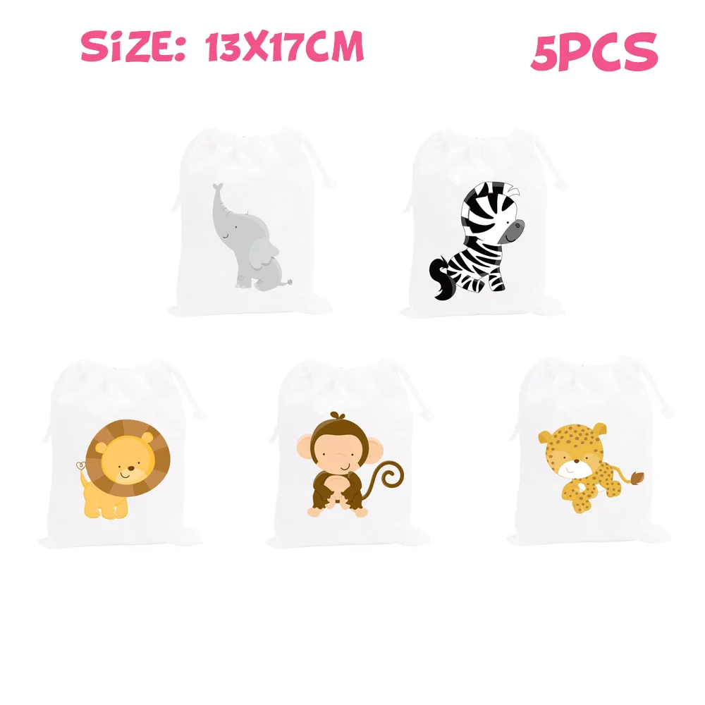 Jungle baby bags Сафари животные тема вечерние украшения коробка приглашения потолок Висячие соломинки Сумки Торт Топпер обертка баннер шар шляпа - Цвет: Jungle baby bags