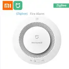 Детектор пожарной сигнализации Xiaomi Mijia Honeywell, версия Zigbee, звуковой визуальный датчик дыма, дистанционное управление через приложение Mihome