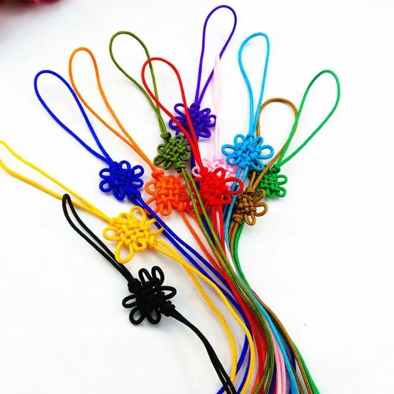 10 шт. ручной вязки шелковая нить шнур с узлом для ремешка и маленькой кисточки |