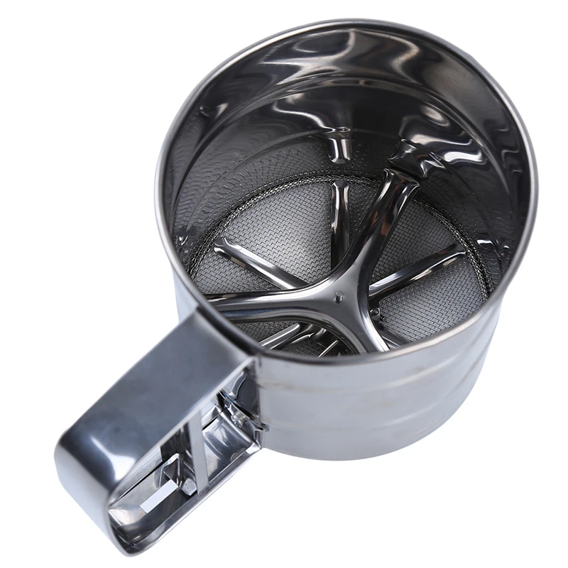 Ручной шейкер для сахарной глазури сито муки из нержавеющей стали механический