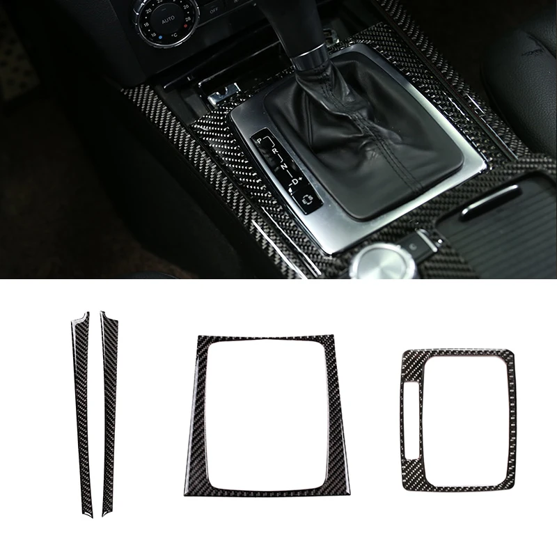 

Для Mercedes Benz C Class W204 2007 - 2010 2011 2012 2013 Автомобильная Центральная панель переключения передач из углеродного волокна