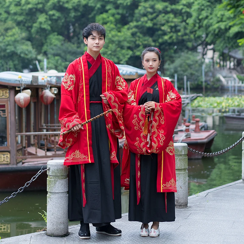 Китайский традиционный ханьфу вышивка с большим рукавом Куртка династии Тан