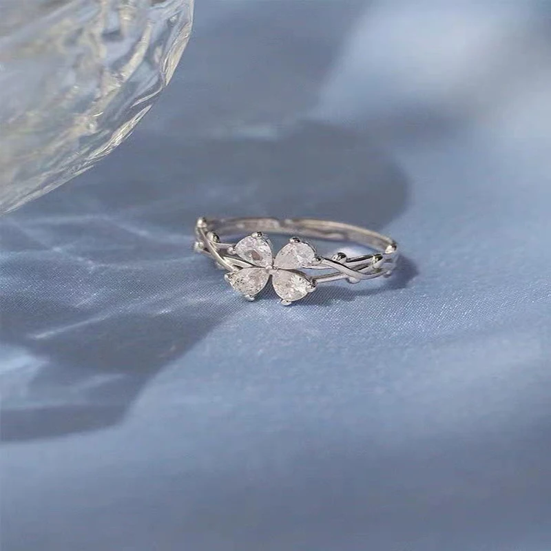 

Ladies classic fashion S925 925 sterling silver zircon ring original brand high quality jewelry logo exquisite holiday gift