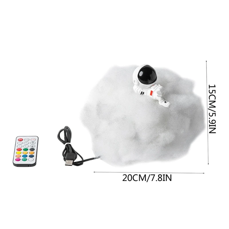 

Colorful Clouds Cute Cartoon Astronaut Lamp LED Remote Control Marquee Cloud Symphony Lights Night Light Creative Home