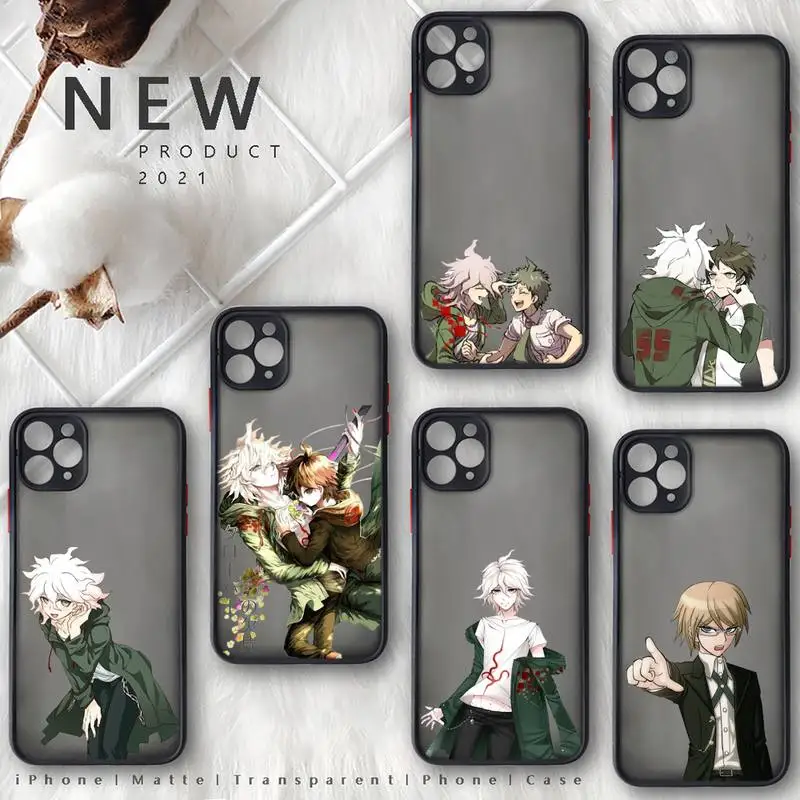 

anime Nagito Makoto Phone Case matte transparent For iphone 7 8 11 12 plus mini x xs xr pro max cover