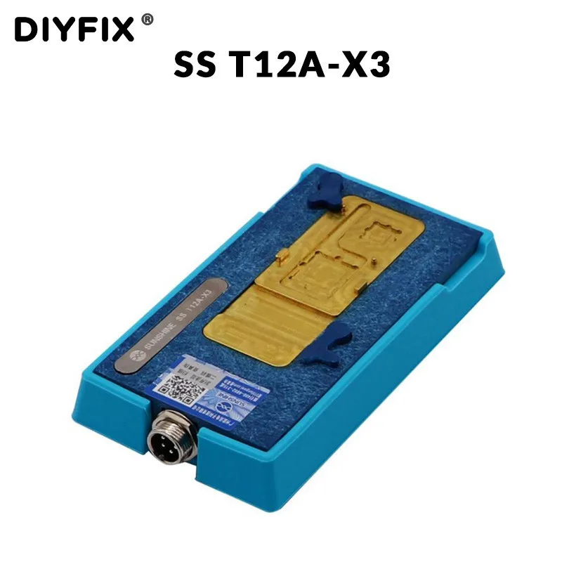 T12A-X3 Для iPhone 5 6 7 8 Plus X XS Max материнская плата Отопление расслоенная разборка платформа Таблица процессор NAND ремонт разделительная станция - Цвет: T12A-X3