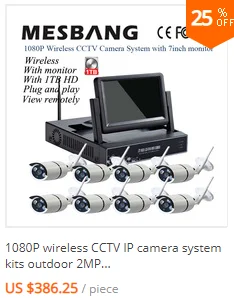 1080P беспроводная IP CCTV камера Камера системы наборы Спорт на открытом воздухе 2MP с поддержкой Wi-Fi IP Камера системы 8ch PoE NVR комплекты build in 1 ТБ HDD с монитором