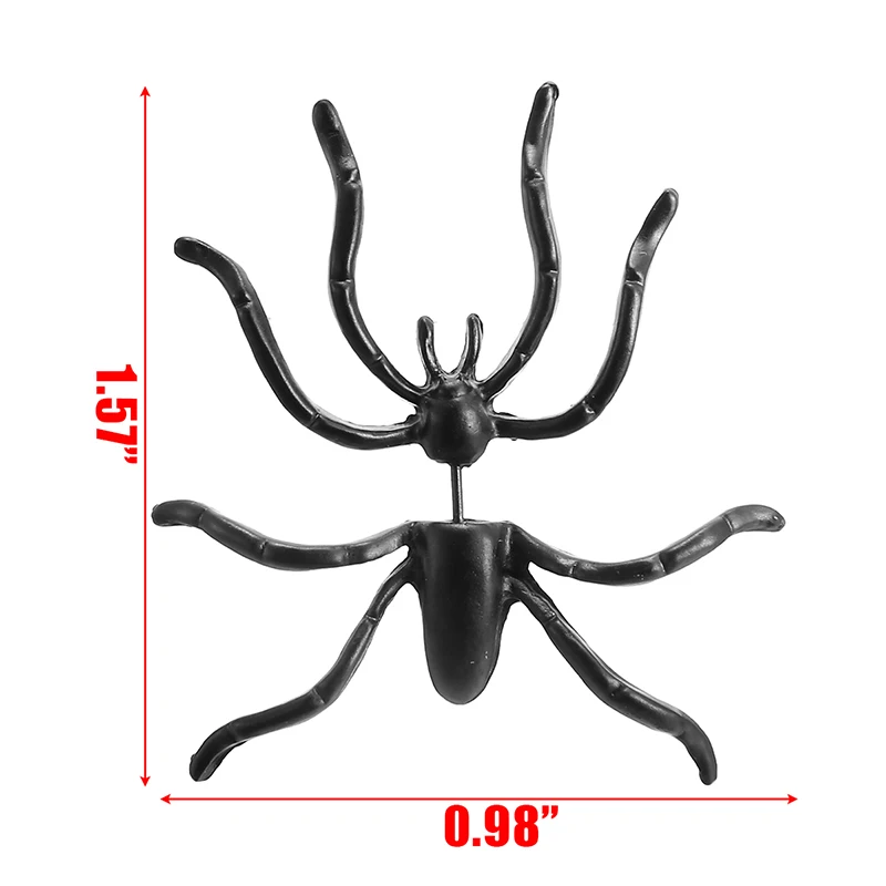1 шт. панк черный паук крупные серьги готические Преувеличенные насекомое